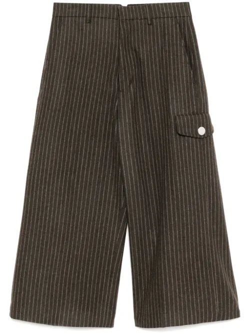 Pantalon court à rayures - AMI Paris - Modalova