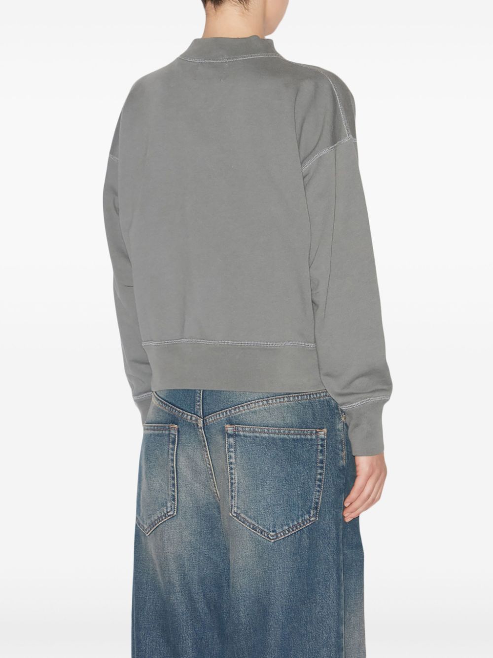 Shop Marant Etoile Moby Sweatshirt In Grey