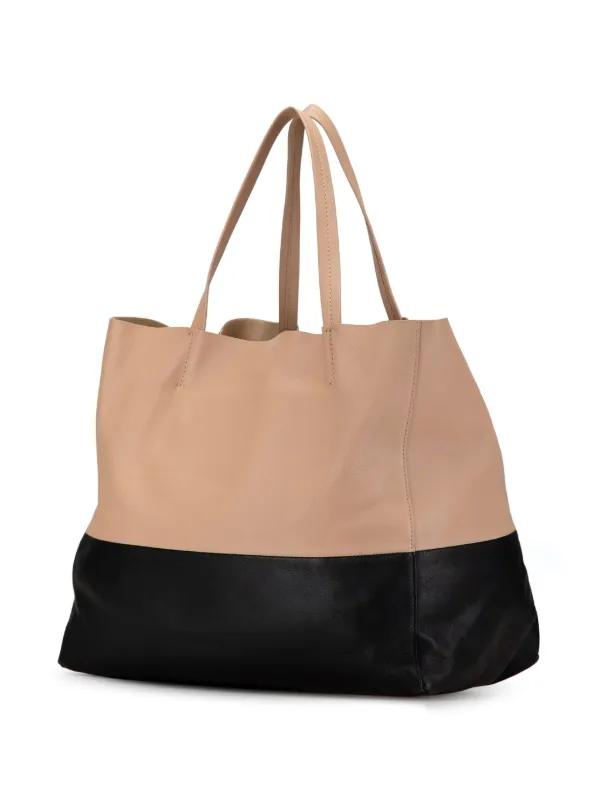 Celine Pre Owned 2013 Bicolor Horizontal Cabas Tote Bag Brown FARFETCH