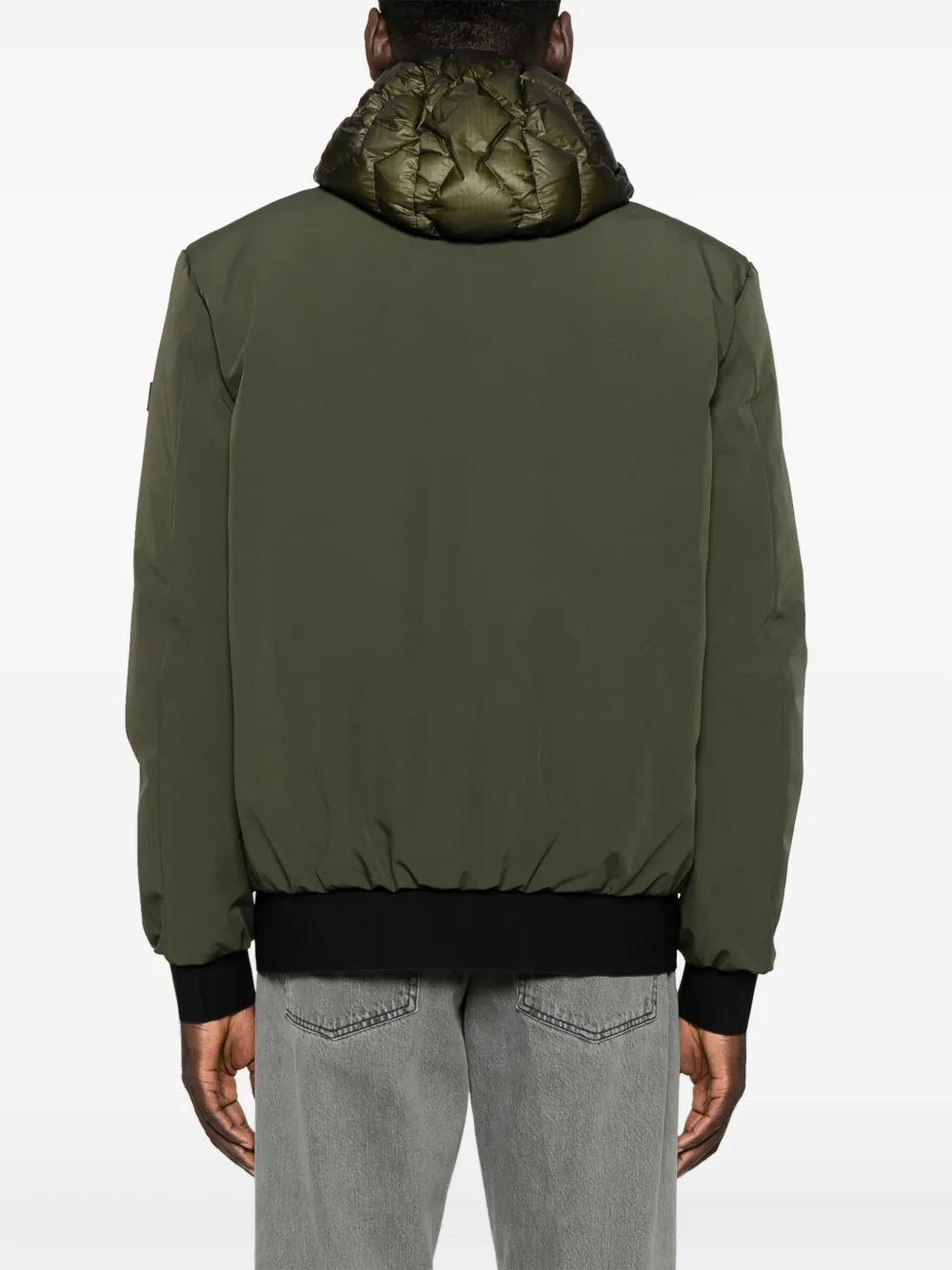 Peuterey Short Green Koons Down Jacket In Green