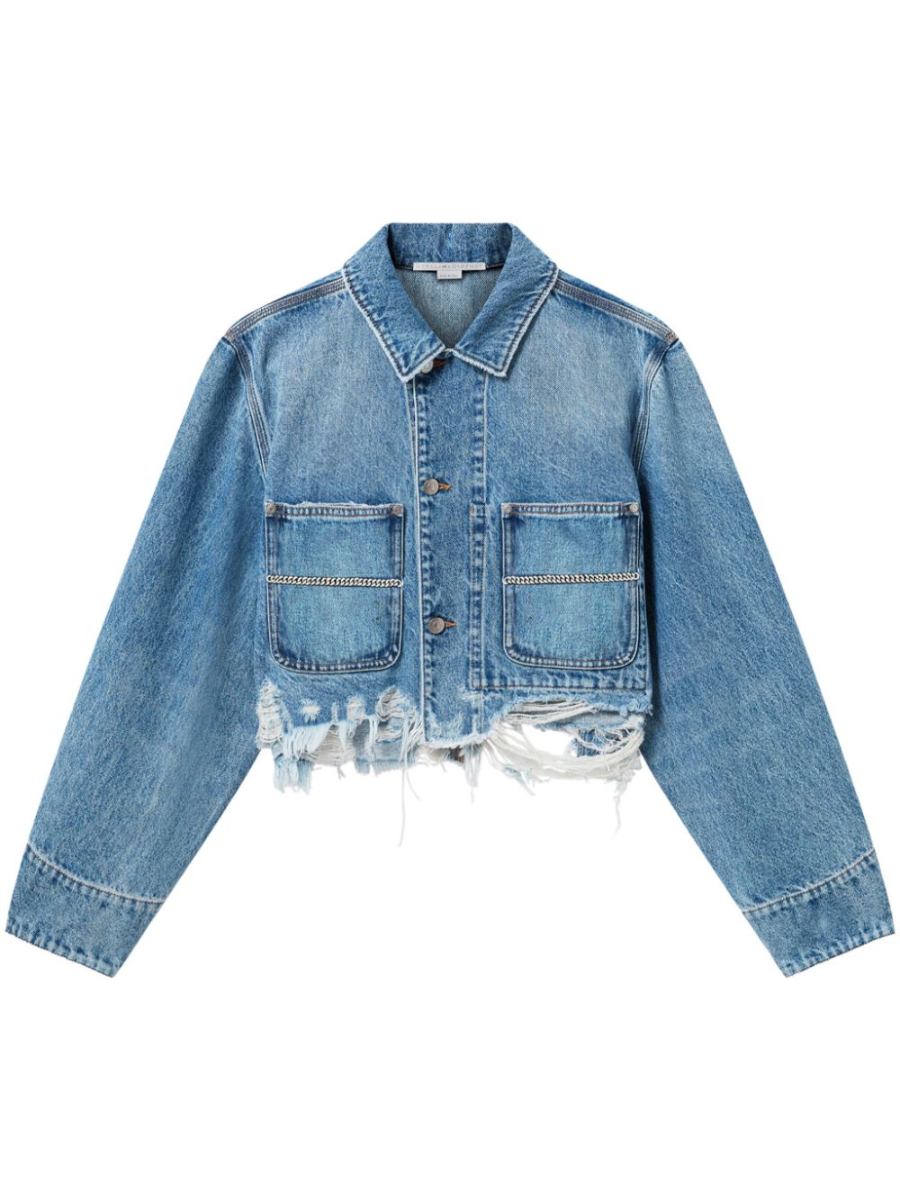 Stella McCartney chain-detailing denim jacket - Blue