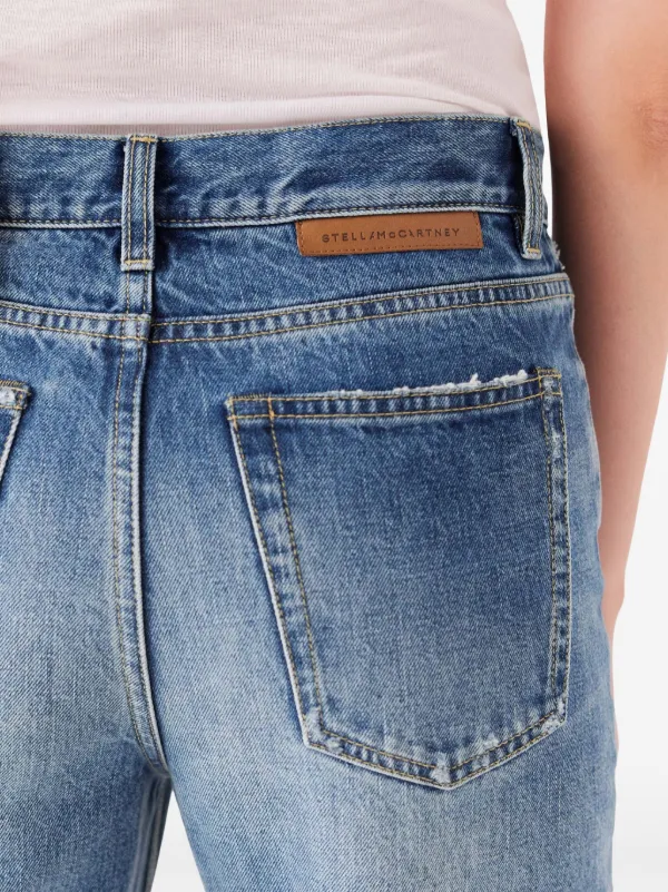 Stella McCartney chain-detailing Bootcut Jeans | Blue | FARFETCH
