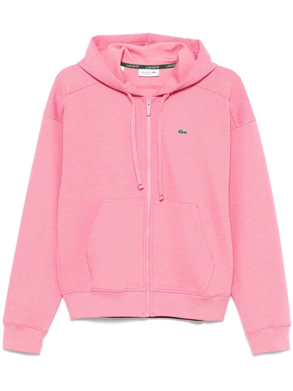 LACOSTE ZIP-UP PIQUÉ HOODIE 