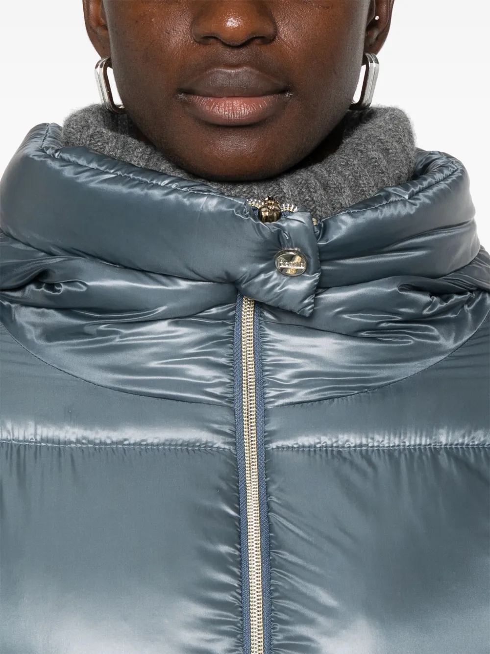 Herno Quilted Down Coat In Blue