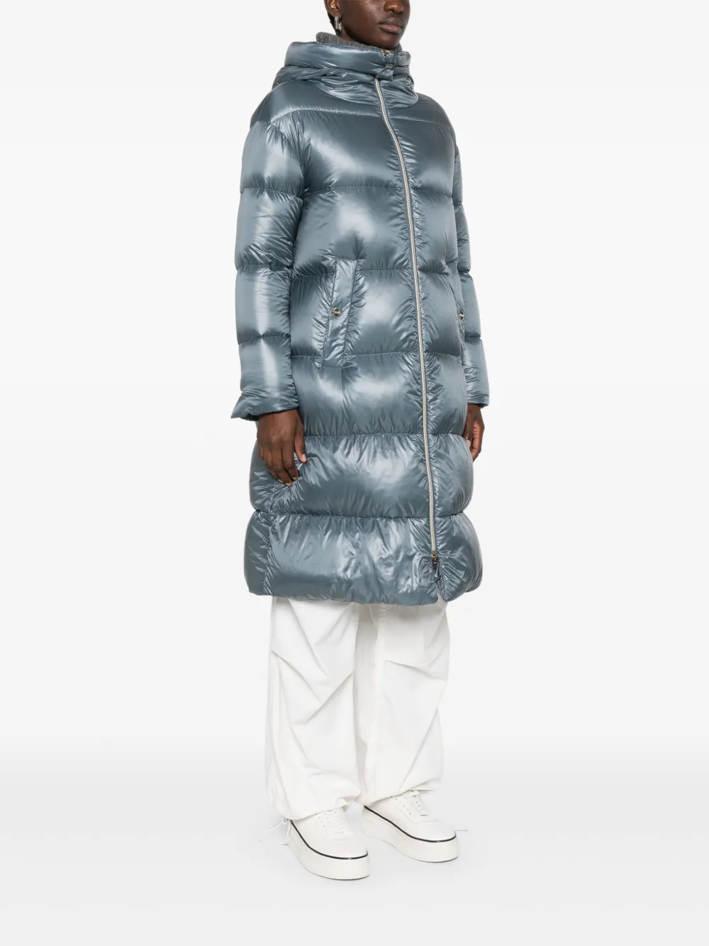 Herno Quilted Down Coat In Blue