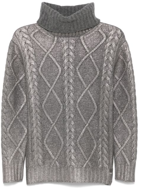 Herno lamé-effect sweater