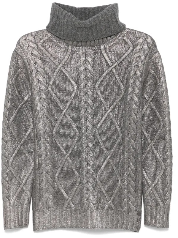 Herno Lamé-effect Sweater in Grey