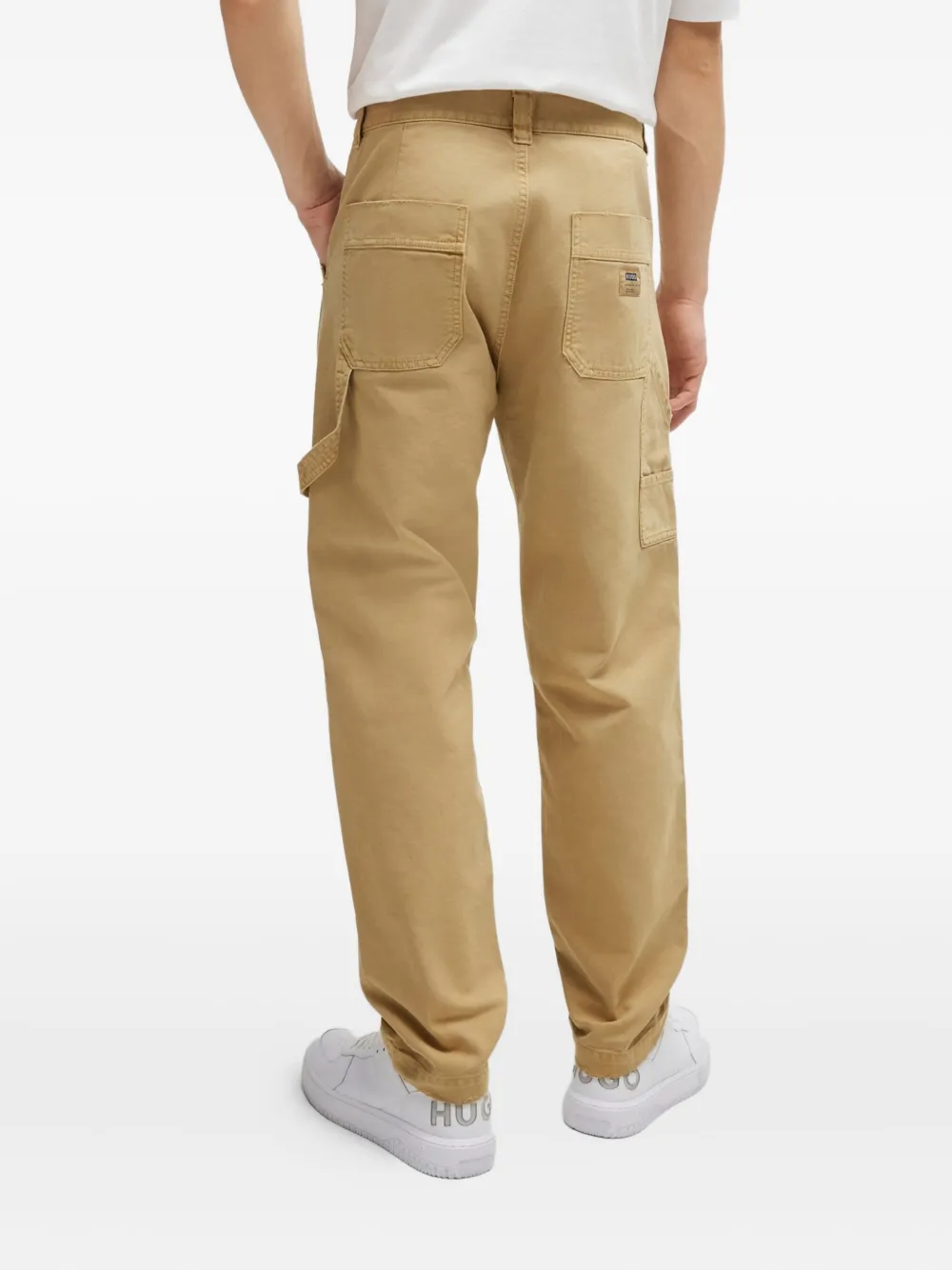 BOSS Cargo gerafelde broek Bruin