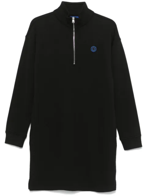 BOSS logo-patch jersey mini dress