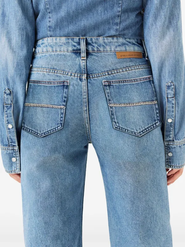 デニム・ジーパン STELLA MCCARTNEY COTTON DENIM JEANS WITH EMBROIDERED LOGO 0477f06782578688f6ee97826edf88