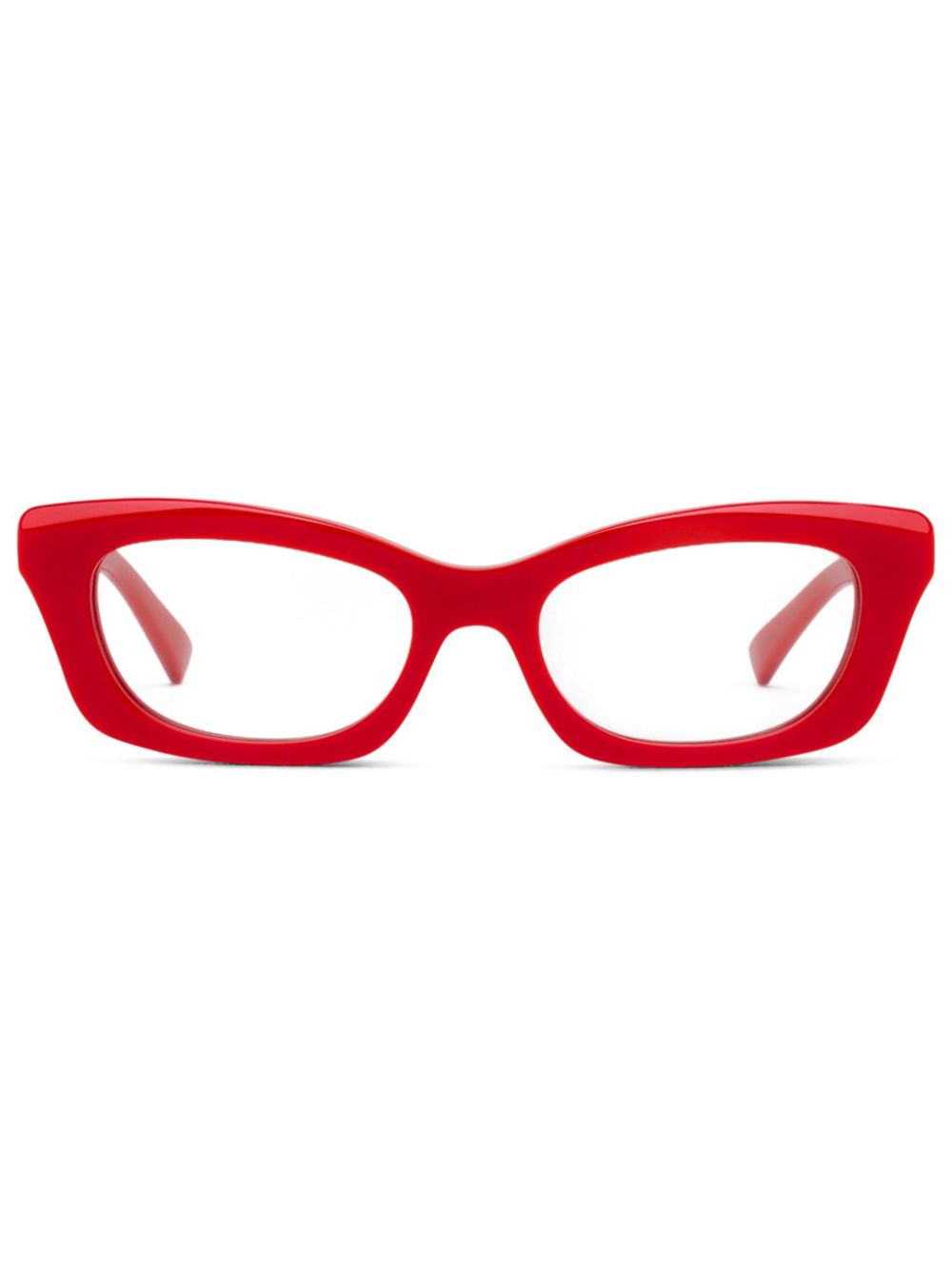 Alexander Mcqueen Rectangle-frame Glasses In Red