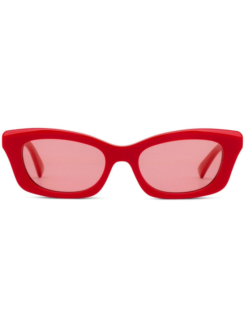 Alexander Mcqueen Geometric-frame Sunglasses In Red