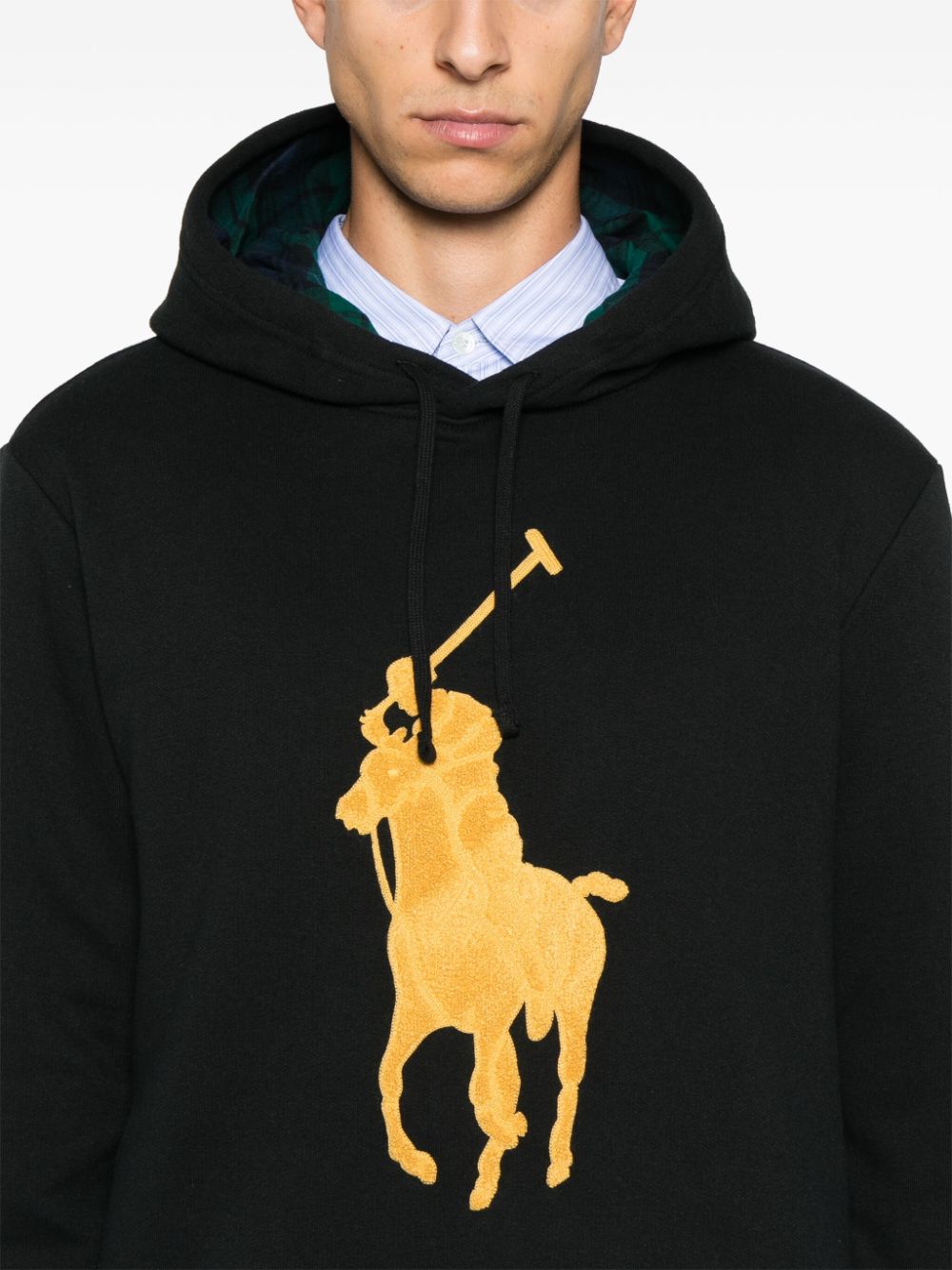 Shop Polo Ralph Lauren Polo Pony-motif Hoodie In Black