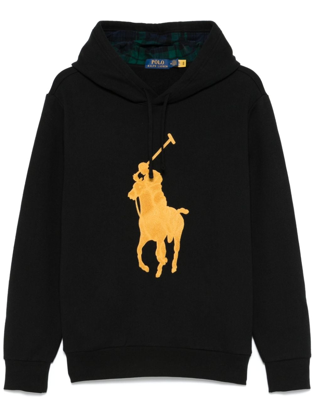 Shop Polo Ralph Lauren Polo Pony-motif Hoodie In Black