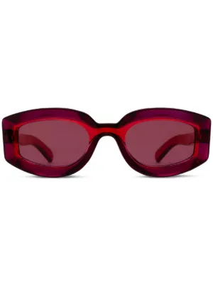 Gucci Eyewear オーバーサイズフレーム サングラス | レッド | FARFETCH JP