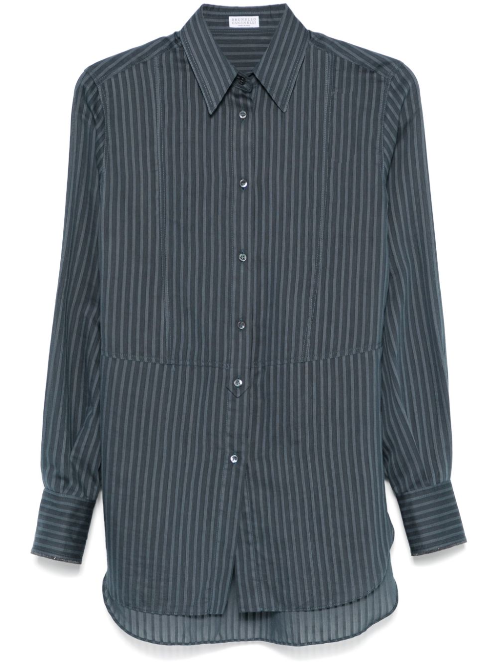 Brunello Cucinelli striped shirt - Blue