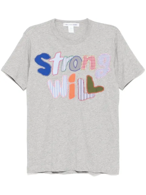 Comme Des Garçons Shirt embroidered-strong will T-shirt