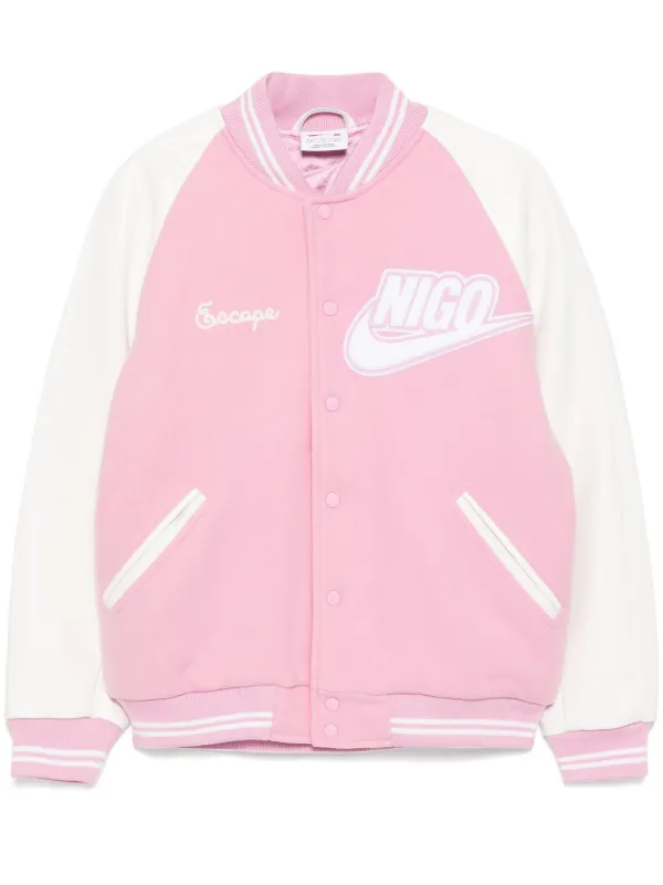 Nike pink and white jacket on sale