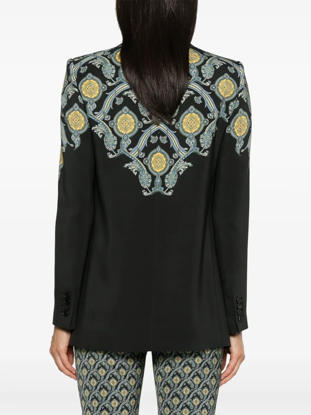 ETRO Blazer met paisley-print Zwart