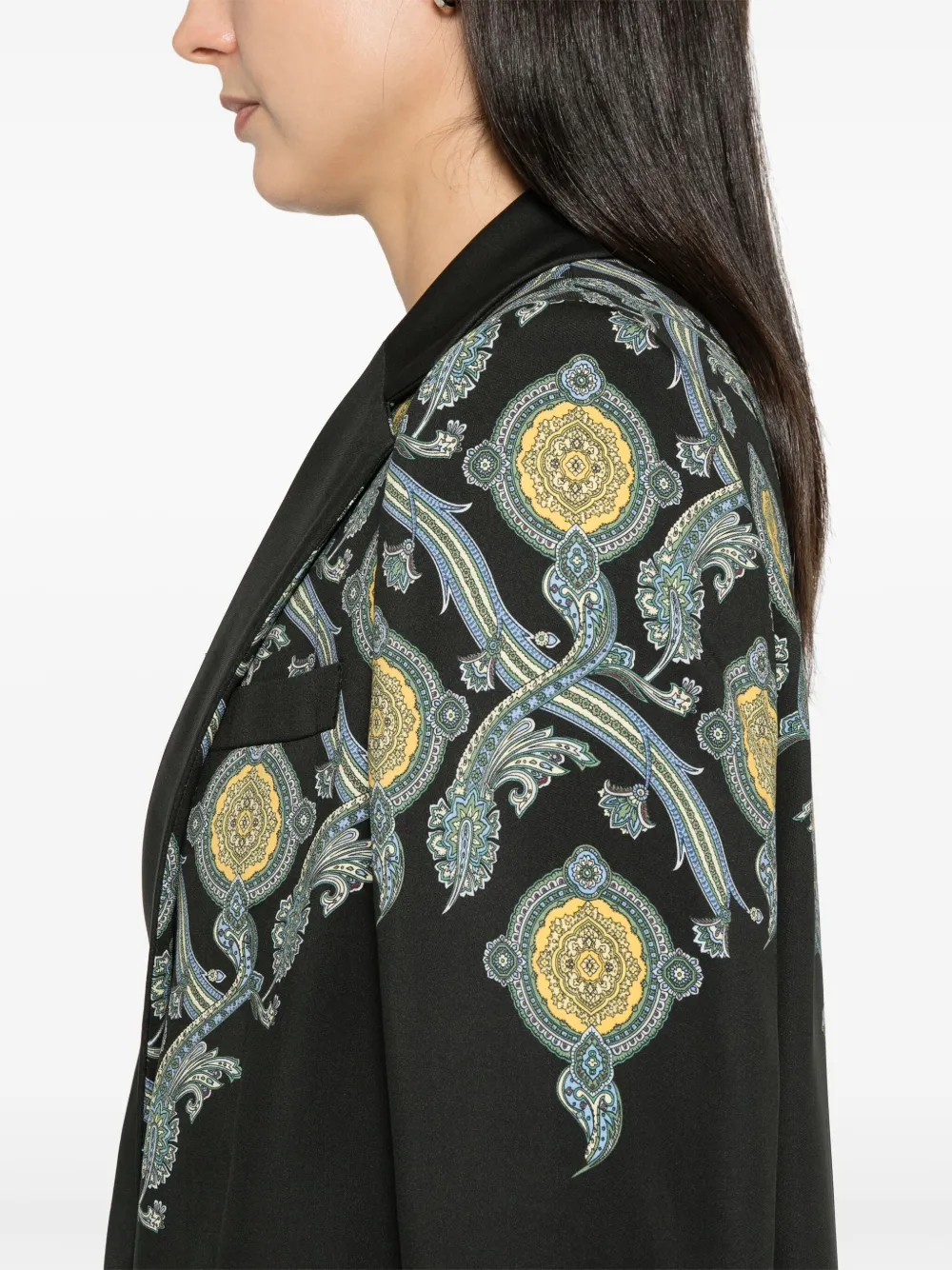 ETRO Blazer met paisley-print Zwart
