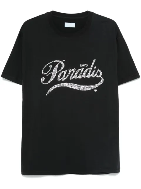 3PARADIS crystal-logo T-shirt 