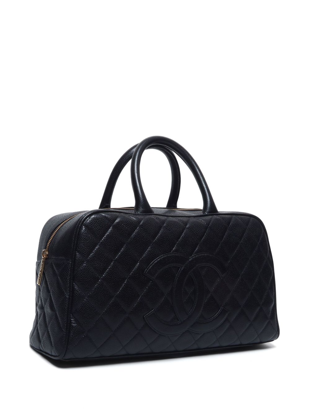 Cheap HOT SALE CHANEL 2003-2004 diamond-quilted bowling bag Women