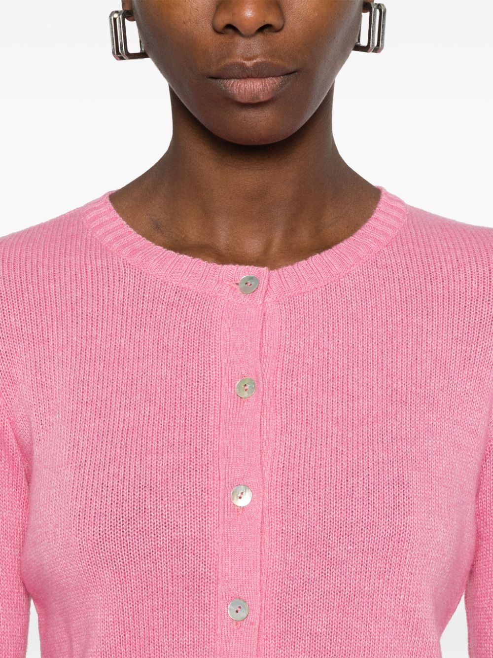 Shop Charlott Cropped Cardigan In Pink