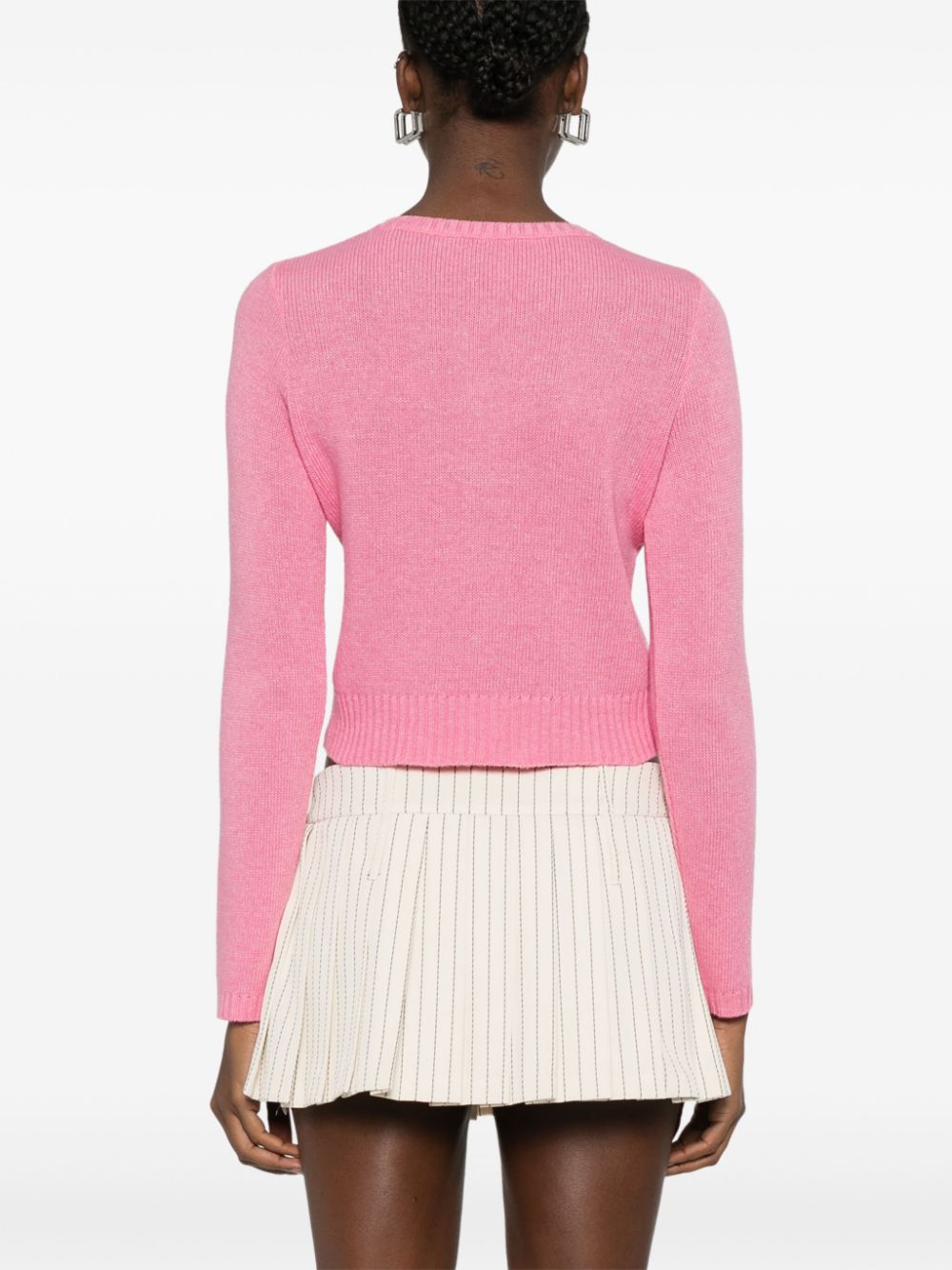 Shop Charlott Cropped Cardigan In Pink