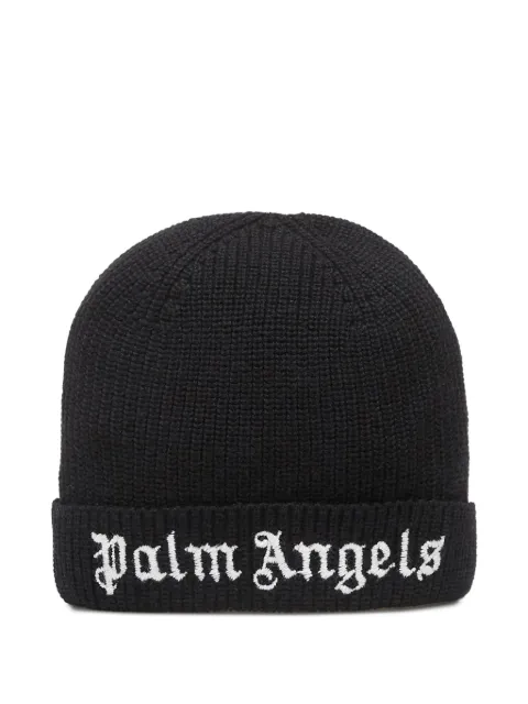 Palm Angels Kids logo-embroidered beanie
