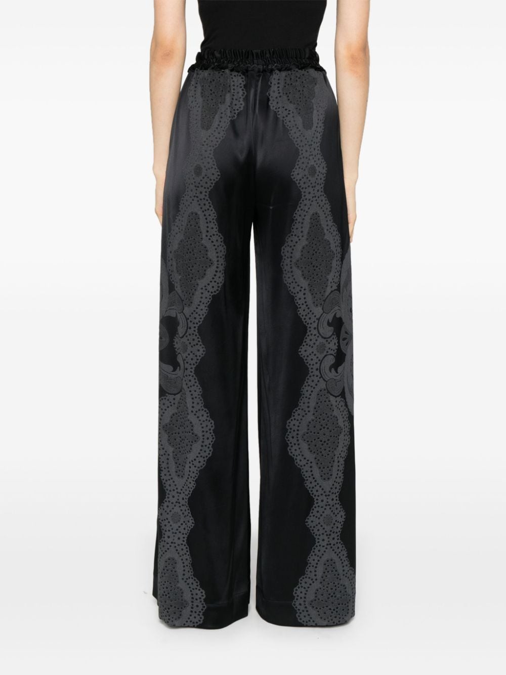 Shop La Doublej Portal Laser Palazzo Pants In Black