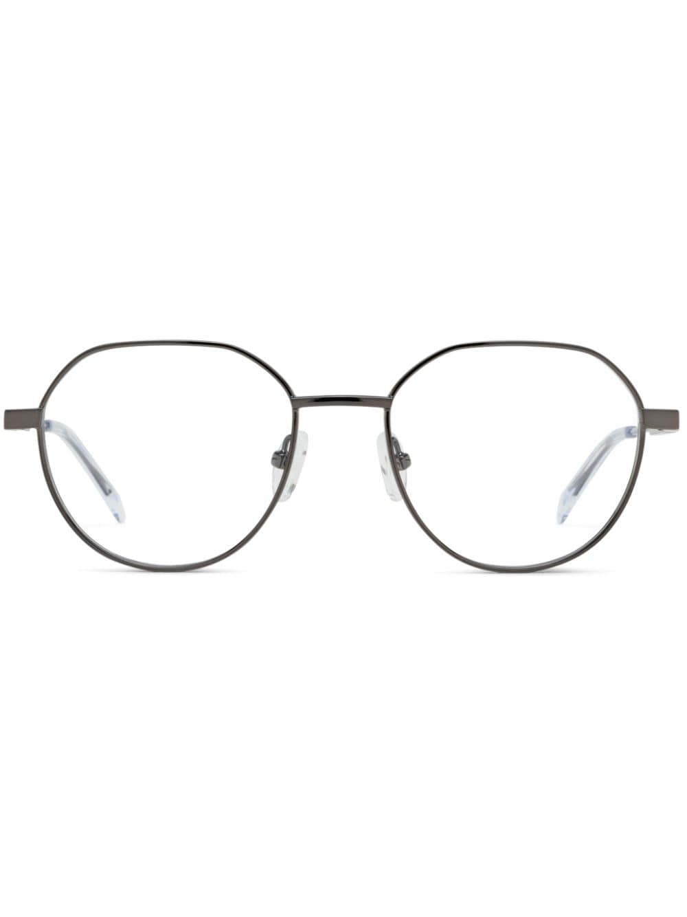 Shop Alexander Mcqueen Round-frame Glasses In 灰色