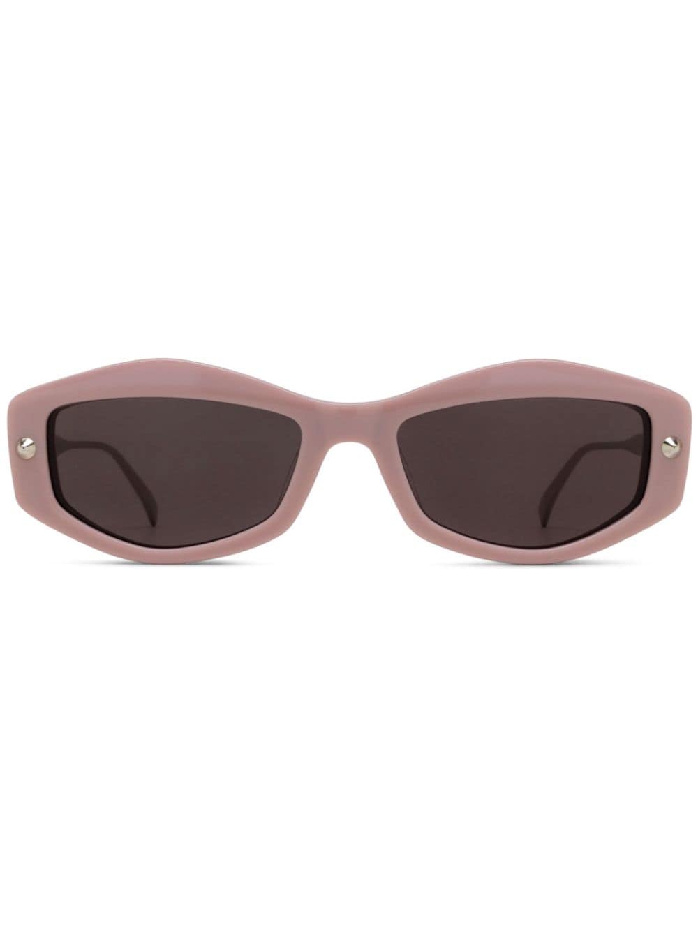 Alexander Mcqueen Geometric-frame Sunglasses In Pink