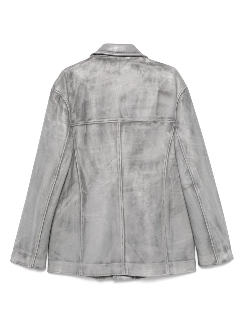 Shop Marni Faded-effect Coat In Grey