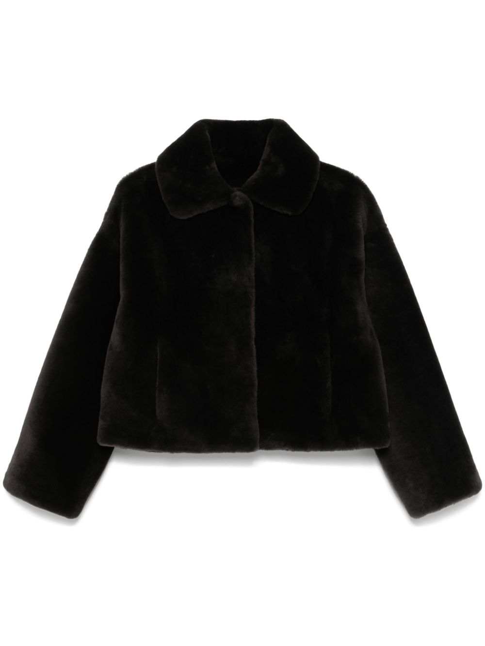 Yves Salomon Lammy coat Grijs