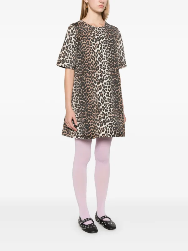 【関税＆送料込み】Ganni Dress With Animal Pattern GANNI Tiger Animal Print Wrap Mini Dress 38/M | eBay