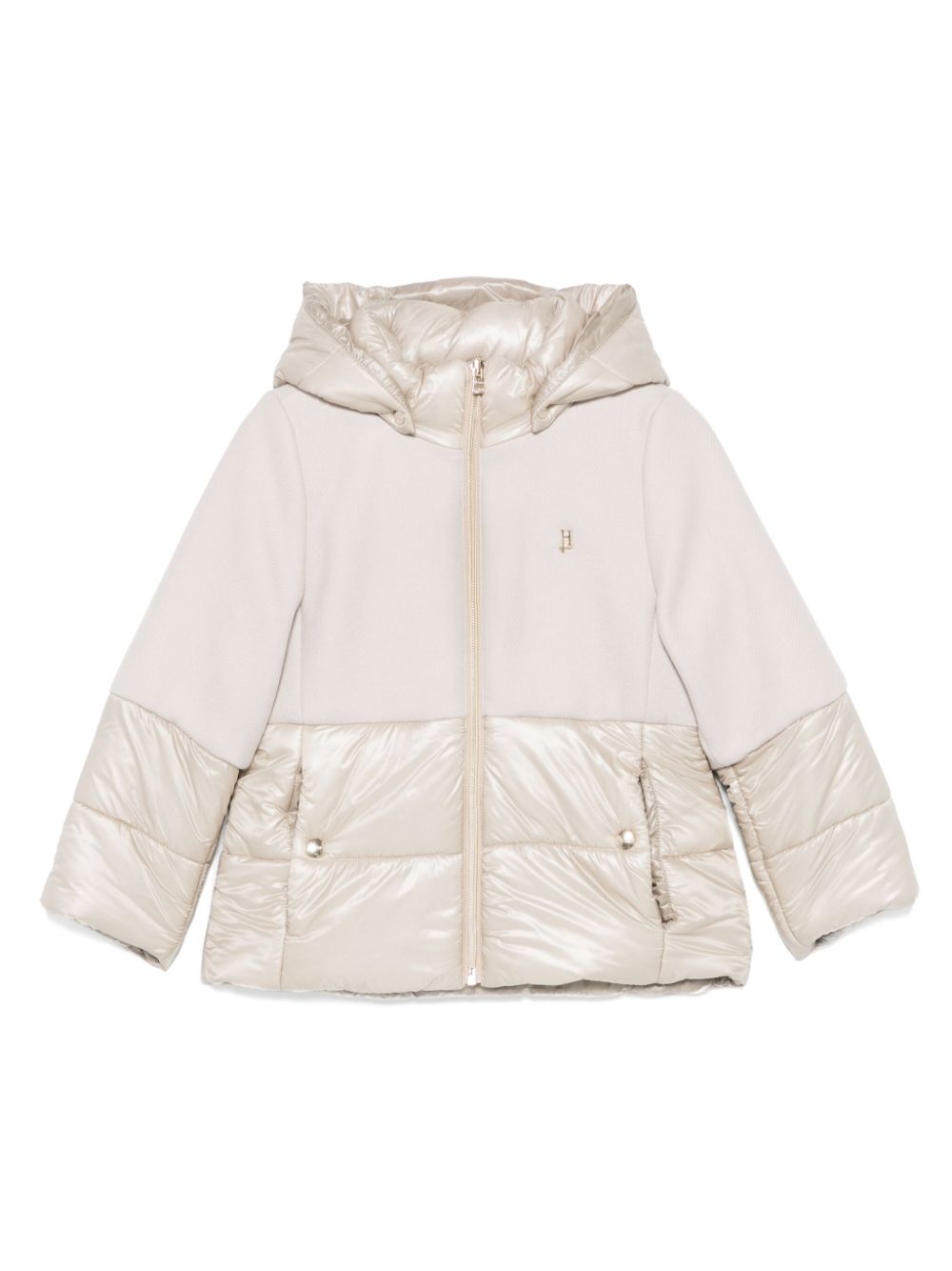 Herno Kids panelled puffer jacket - Neutrals