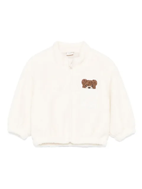 Fendi Kids Jaqueta com bordado Teddy