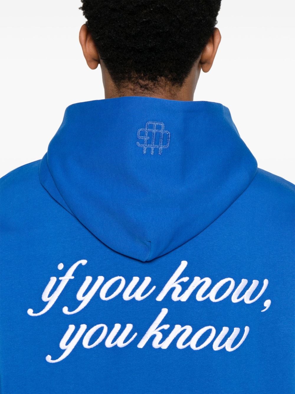 Shop Garment Workshop Embroidered Hoodie In Blue