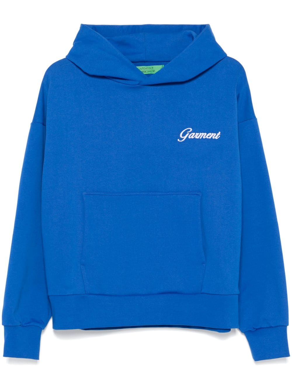 Shop Garment Workshop Embroidered Hoodie In Blue