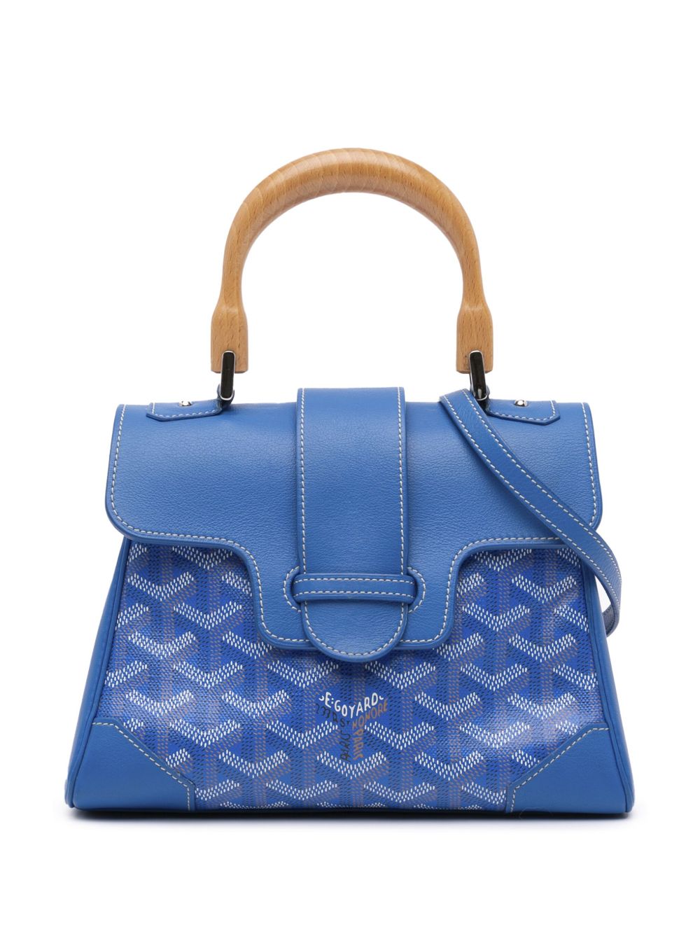 Goyard Pre-Owned 2019 Mini Goyardine Saigon Souple satchel - Blue