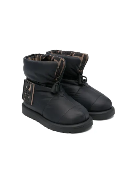 Fendi Kids botas para nieve con logo estampado
