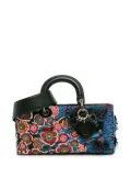 Christian Dior Pre-Owned 2016 Medium Beaded Flower Embellished Lady D Joy satchel - Blue