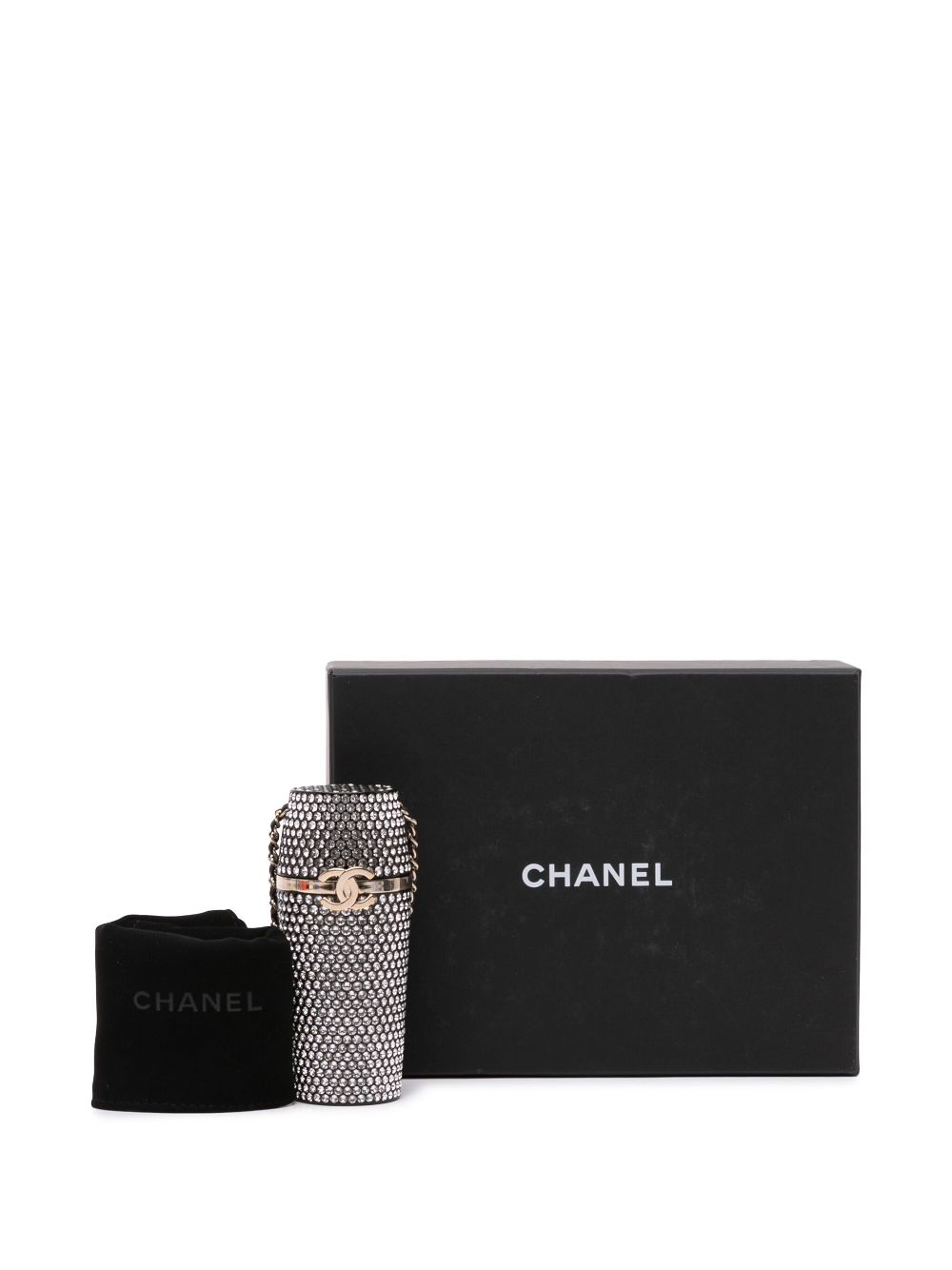 CHANEL 2021 Crystal Lipstick Case on Chain vanity bag Women