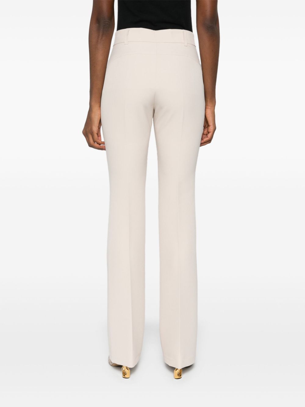 Shop Ermanno Firenze Flared Trousers In Neutrals