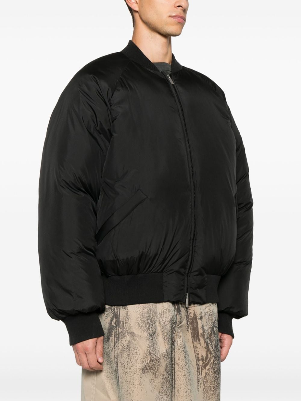 Shop Garment Workshop Padded Bomber Jacket In Black