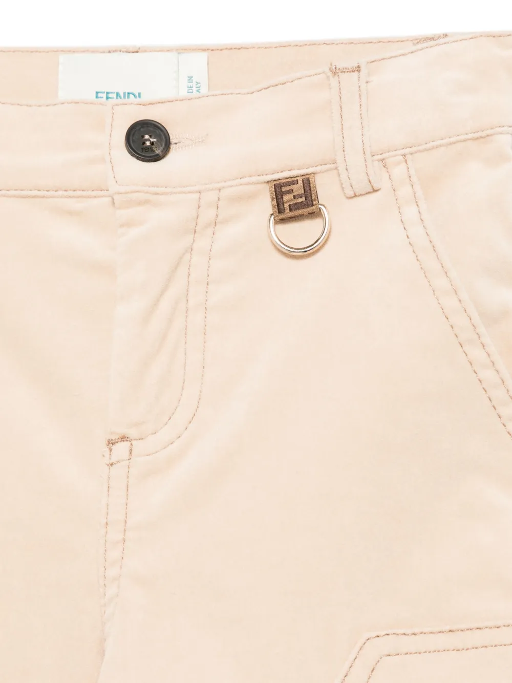 Fendi Kids Straight broek Beige