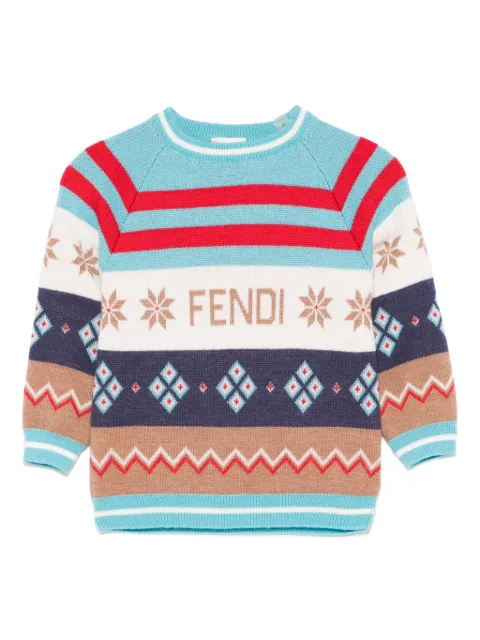 Fendi Kids intarsia-knit sweater 