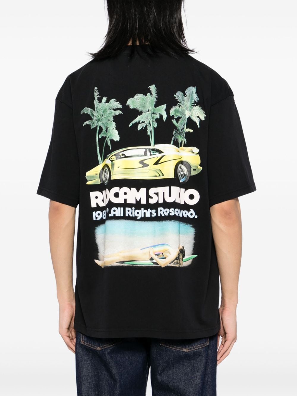 Shop Riocam Lambo Palms T-shirt In Black