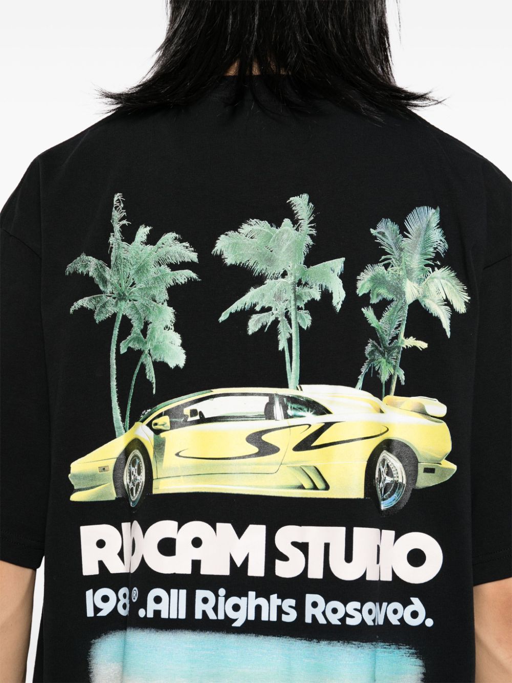 Shop Riocam Lambo Palms T-shirt In Black