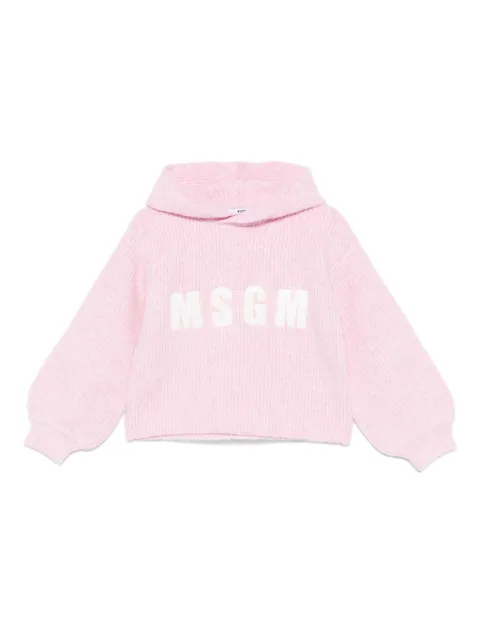 MSGM Kids suéter con logo bordado